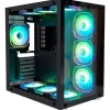 GABINETE GAMER LEX4 AQUARIUM GLASS PREMIUM ATX BLACK
