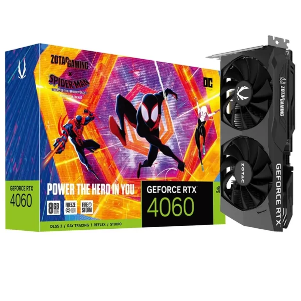 Placa De Vídeo RTX 4060 8Gb Gddr6 Spiderman 128Bit Zotac